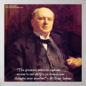 Wm James "Stress Cure" Wisdom Quote Poster von Ric (Vorne)