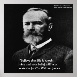 Wm James "Wert des Lebens" Poster von Rick London