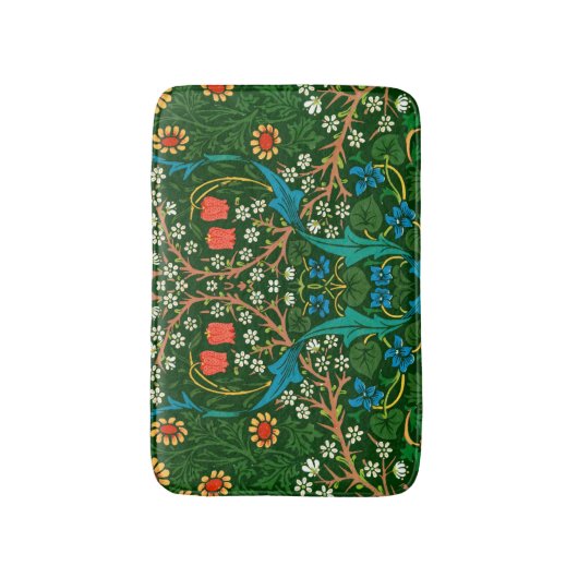 WM Morris Blackthorn Art Nouveau Pattern Badematte (Vorderseite Vertikal)