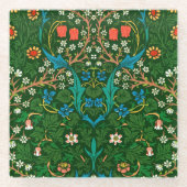 WM Morris Blackthorn Art Nouveau Pattern Glasuntersetzer (Vorderseite)
