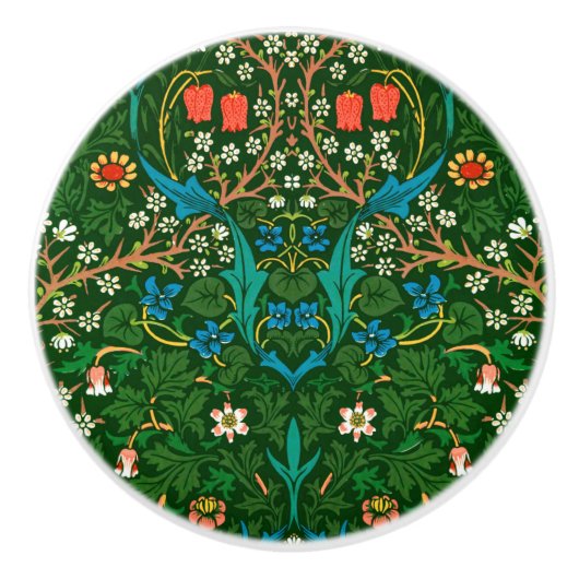 WM Morris Blackthorn Art Nouveau Pattern Keramikknauf (Vorderseite)