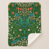 WM Morris Blackthorn Art Nouveau Pattern Sherpadecke (Vorderseite)
