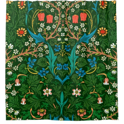 WM Morris Blackthorn Jugendstil-Muster Duschvorhang (Vorderseite)