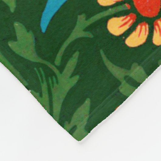 WM Morris Blackthorn Jugendstil-Muster Fleecedecke (Ecke)