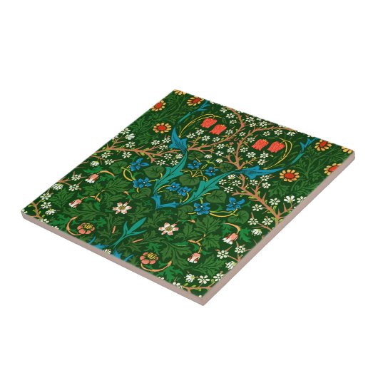 WM Morris Blackthorn Jugendstil-Muster Fliese (Seite)