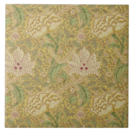 Wm Morris Classic Windrush Design Gold Multi Tile Fliese