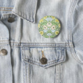 Wm Morris Myrtle Floral Art Nouveau Hell Button (Beispiel)