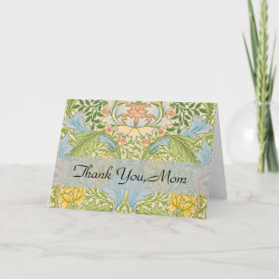 Wm Morris Myrtle Floral Art Nouveau Pastell Dankeskarte