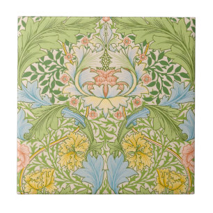 Wm Morris Myrtle Floral Art Nouveau Pastell Fliese
