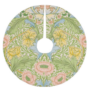 Wm Morris Myrtle Floral Art Nouveau Pastell Polyester Weihnachtsbaumdecke