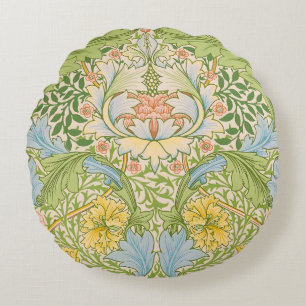 Wm Morris Myrtle Floral Art Nouveau Pastell Rundes Kissen