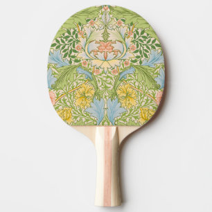 Wm Morris Myrtle Floral Art Nouveau Pastell Tischtennis Schläger