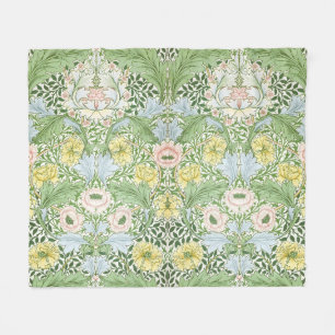 Wm Morris Myrtle Florale Art Nouveau Hell Fleecedecke
