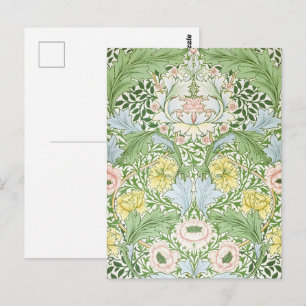 Wm Morris Myrtle Florale Art Nouveau Hell Postkarte