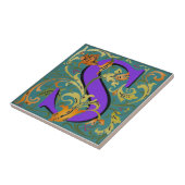Wm Morris Verziert Letter "S" Initial Keramik Tile Fliese (Seite)