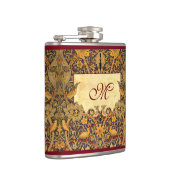 WM vor Raphaelit. Morris CUSTOMIZABLE MONOGRAMM Flachmann (Rechts)