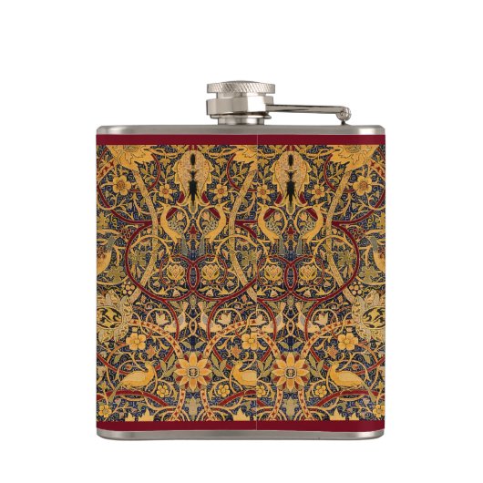 WM vor Raphaelit. Morris CUSTOMIZABLE MONOGRAMM Flachmann (Rückseite)