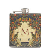 WM vor Raphaelit. Morris CUSTOMIZABLE MONOGRAMM Flachmann (Vorderseite)