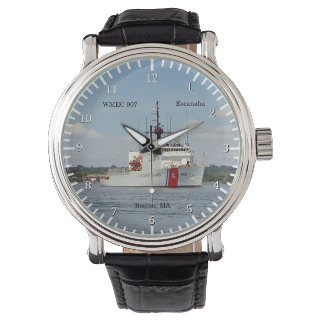 WMEC 907 Escanaba-Uhr Armbanduhr (Vorderseite)