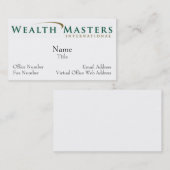 WMI-Logo, Name, Titel, E-Mail-Adresse, Virtual O.. Visitenkarte (Vorne/Hinten)