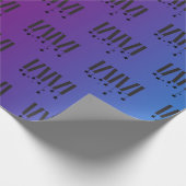 WMSA Bars & Stars Black on Gradient Matte 6 ft Geschenkpapier (Ecke)