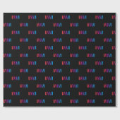WMSA Gift Wrap Logo Bars on Black Matte, 6 ft. Geschenkpapier (Flach)