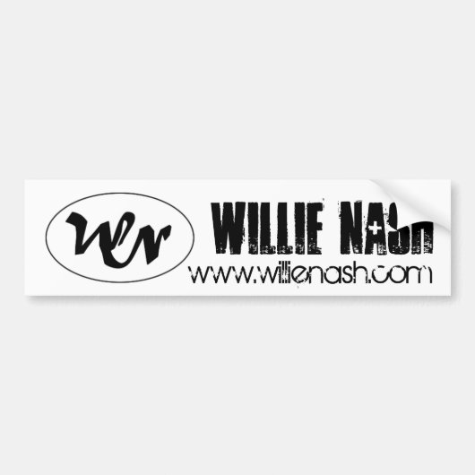 wn Logo, Willie Nash, www.willienash.com Autoaufkleber (Vorne)