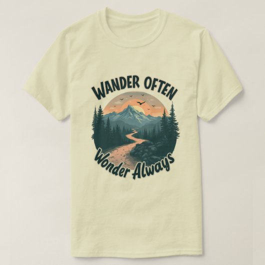 Wnader Oft Wonder Immer Abenteuerliebhaber T-Shirt (Design vorne)