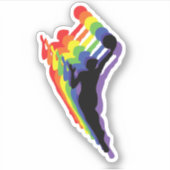 WNBA-PRIDE-SHADES-LGBTQ-LOGO AUFKLEBER (Vorderseite)