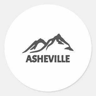 Wnc Asheville Mountains Nc Blue Ridge North Caroli Runder Aufkleber