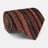 (wo04) Dunkles Brown-Holz Krawatte (Gerollt)