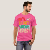 Wo Aim Shoot oder Wiederholung Snooker Billiards T-Shirt (Vorne ganz)