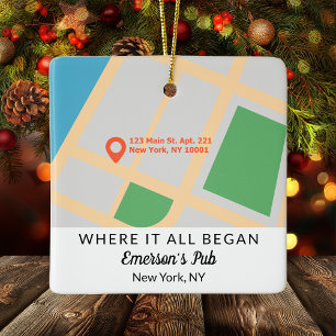 Wo alles begann ein paar Weihnachten zu halten Keramikornament