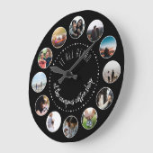 Wo alles begann Liebe-Geschichtsfoto-Collage Große Wanduhr (Winkel)