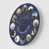 Wo alles begann Liebe-Geschichtsfoto-Collage Große Wanduhr (Winkel)