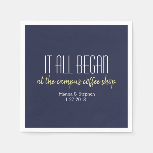 Wo alles begann Liebe Story Serviette (Vorderseite)