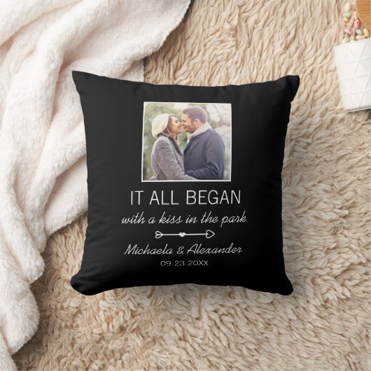 Wo alles begann Personalisierten Paare Foto Kissen (Decke)