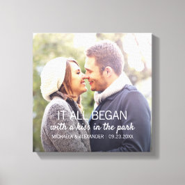 Wo alles begann Personalisierten Paare Foto Leinwanddruck