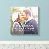 Wo alles begann Personalisierten Paare Foto Leinwanddruck (Insitu (Holzboden))