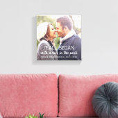Wo alles begann Personalisierten Paare Foto Leinwanddruck (Insitu (Wohnzimmer))