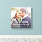 Wo alles begann Personalisierten Paare Foto Leinwanddruck (Insitu (Holzboden))