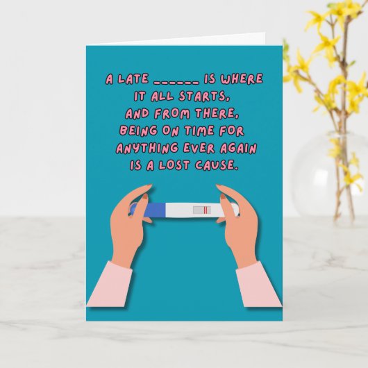 Wo alles beginnt - Funny Card für Junge Mütter Karte (Gelbe Blume)