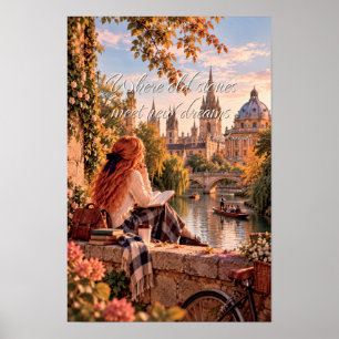 Wo alte Steine neuen Träumen begegnen Oxford Engla Poster