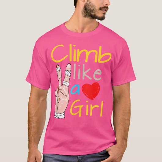 Wo And Girls Rock Climbing T-Shirt (Vorderseite)