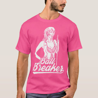 Wo Ball Breakfast Funny Pool Spieler Frauen 8 Ball T-Shirt