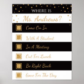 Wo befindet sich das Lehrerbüro? Poster (Vorne)