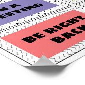 Wo befindet sich das Türschild des Beraterbüros? Poster (Ecke)