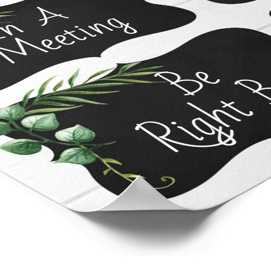 Wo befindet sich das Türschild des Beraterbüros? Poster (Ecke)