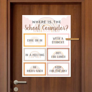 Wo befindet sich der Schulberater für Türsignatur Poster