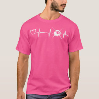 Wo Billiards 8-Ball Pool Billiard Herzschlag T-Shirt